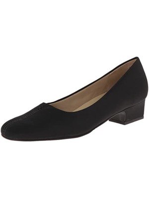 

Женские туфли-лодочки TROTTERS Black Gore Doris Square Toe с блочным каблуком без шнуровки, Черный, T3235101