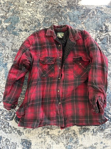 Ozark Trail Shacket Mens Size XL Flannel Red Plaid Lined Outdoor Jacket