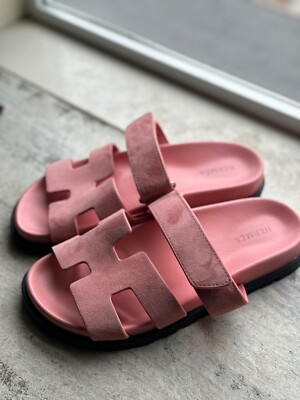 New Hermes Women Suede Sandals Size 7.5 US- 38EU