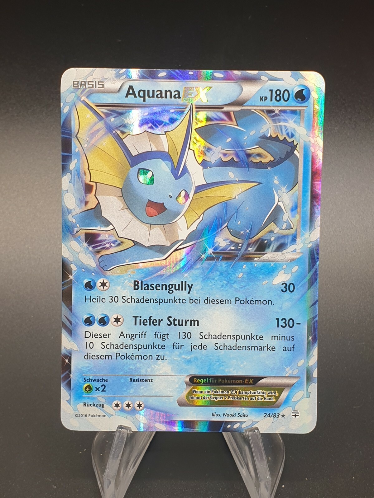 Pokemon Aquana EX 2483 Generationen Holo DE