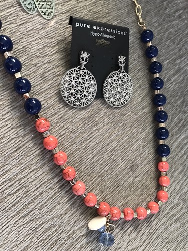 Mixed Jewelry Lot Earrings And Necklace (12) USA Seller New Free Shipping