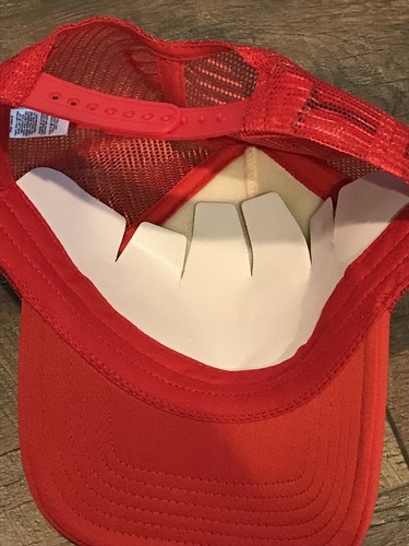 Rare Classic 80s Vintage Budweiser Beer Trucker Snapback Cap Red and White, New