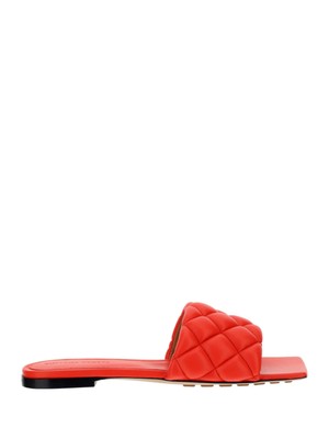 BOTTEGA VENETA/ женские коралловые кожаные босоножки без шнуровки с квадратным носком; размеры 35,5