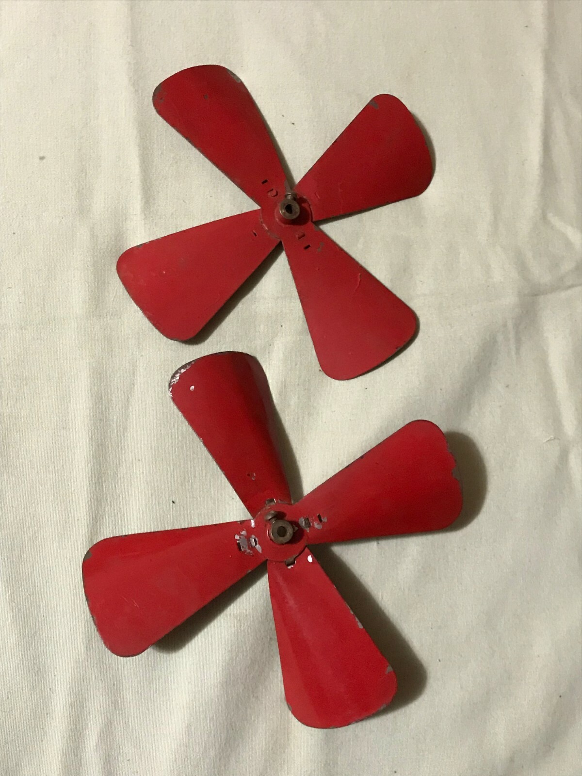 2x A.C Gilbert  P-285-H PROPELLOR BLADE AND 285 H W/ HUB  Rare Erector 4 blade