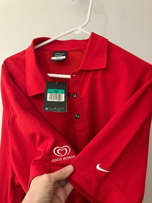 Good Humor red  Nike dri fit  red  golf polo Shirt men's XL NWT NEW