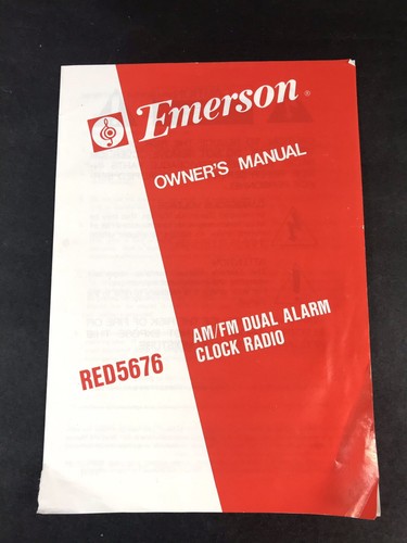 Radio Owners Manual Am/fm Dual Alarm