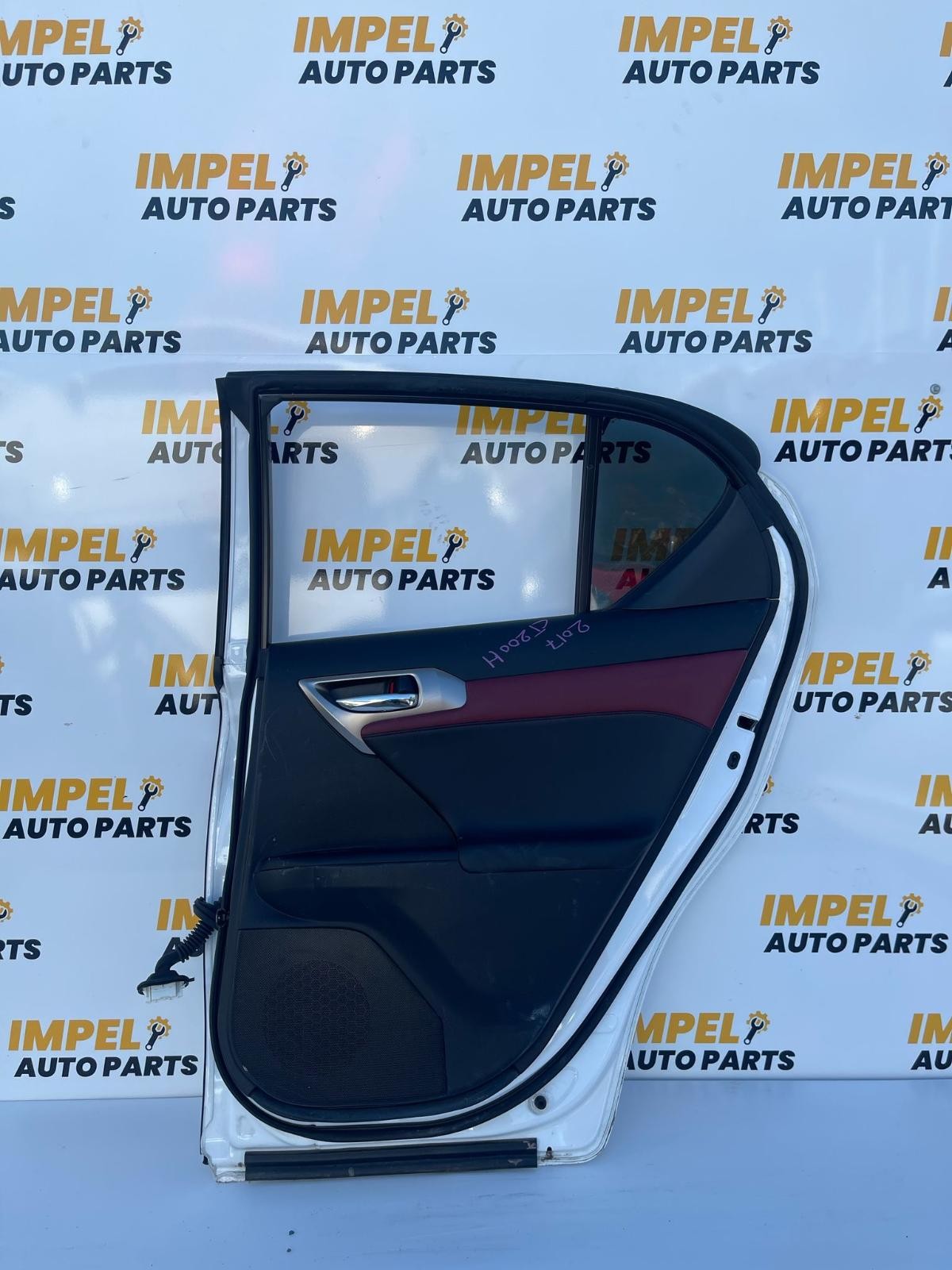 2017 Lexus Ct200h ZWA10 12/2010-2020 RIGHT REAR DOOR WHITE image 5