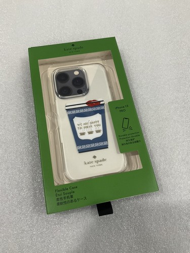 新品kate spade⭐️iPhone15 スマホケース　コーヒーブレイク Kate Spade Coffee Break We Are Happy To Serve You iPhone 15