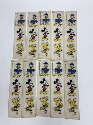 1950s NOS Disney Bondex Hot Iron Appiliques Disney Mickey Mouse / 10 Pc Lot