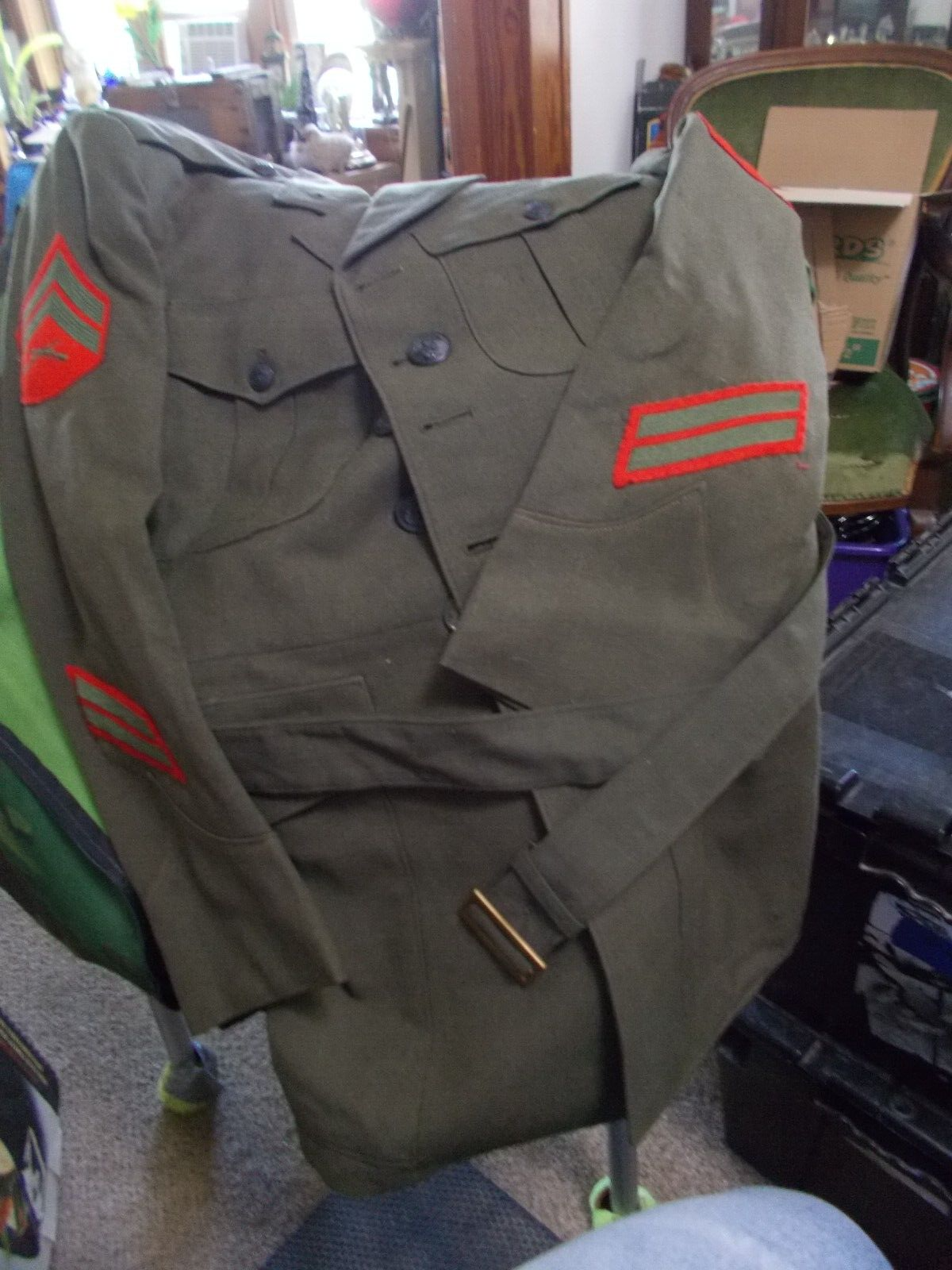 Vintage U.S. Marine Corps Dress Green Jacket Uniform Coat