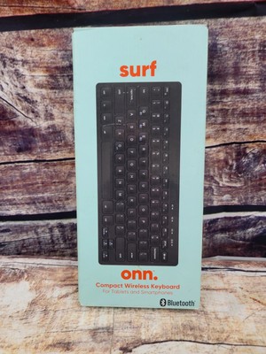 ONN Compact Wireless Keyboard Bluetooth PC Mac iOS Android Compatible IOB