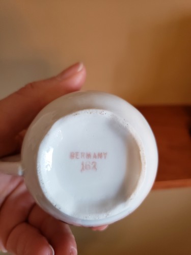 Antique Barber Shop The Mills Dry Goods Advertising Mug Germany (Excellent)