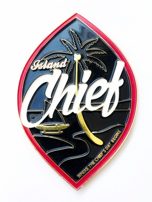 Awesome US Navy  Island Chief  Guam CPO Challenge Coin