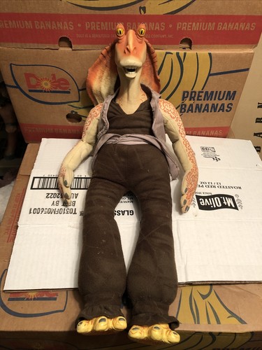 1999 Jar Jar Binks Talking 22&rdquo;  Plush Doll Alarm Clock