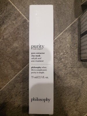 Philosophy Purity Made Simple PORE EXTRACTOR Exfoliating CLAY MASK 2.5oz NIB!
