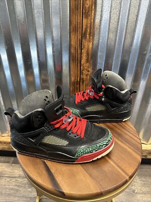 Nike air jordan spizike black red poison green online