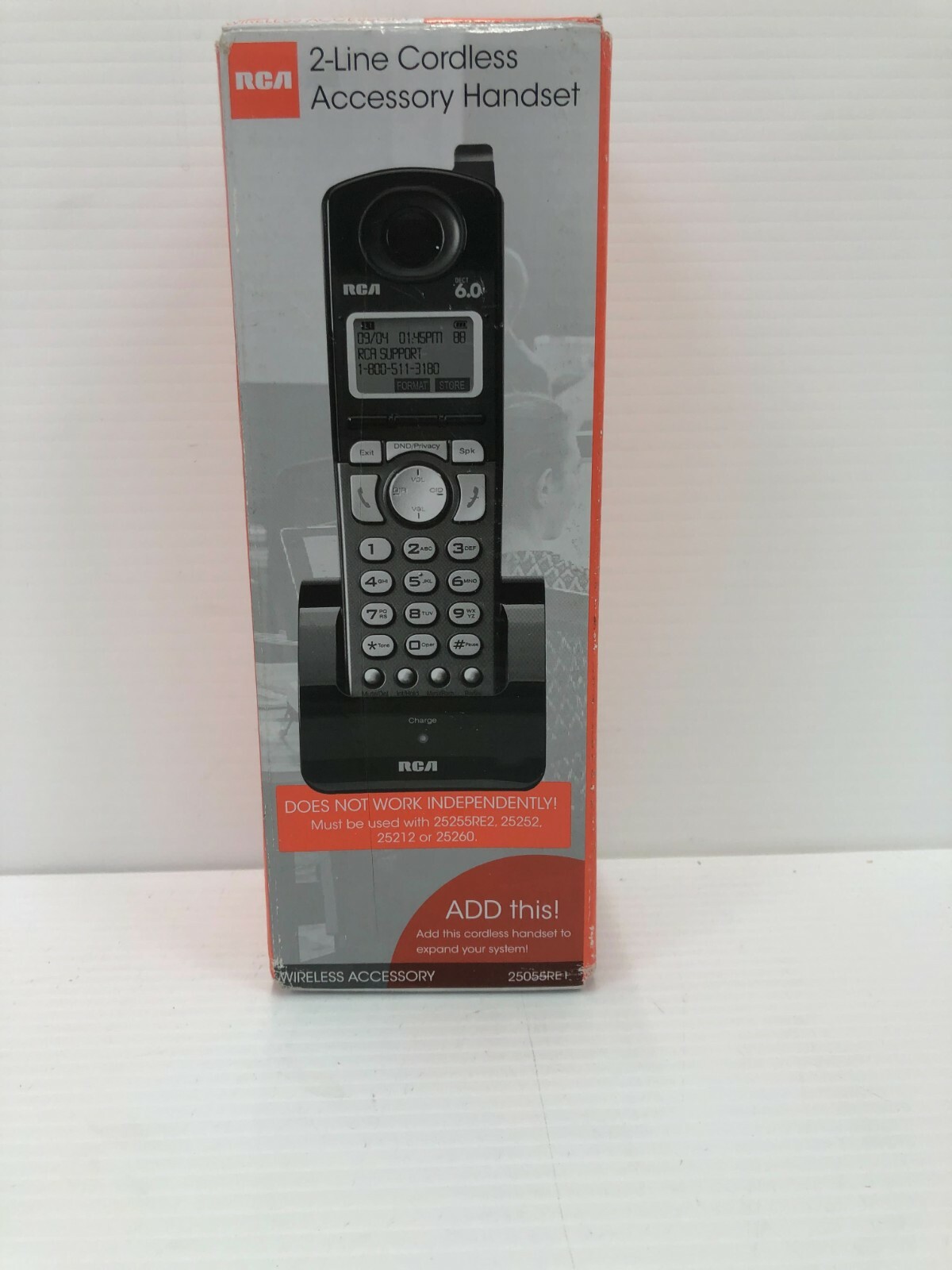 NEW RCA 25055RE1 DECT 6.0 Digital 2Line Cordless Accessory Handset Black/SilverのeBay公認海外通販｜セカイモン