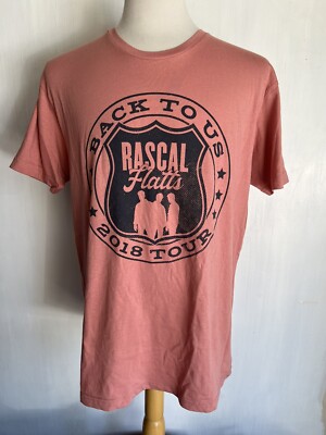 RASCAL FLATTS (2018) Official Men's ''Back To US'' Country Tour T-Shirt Size Large
