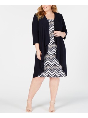 

R - M COLLECTION Женская темно-синяя открытая рабочая куртка Plus, Navy, 3947W