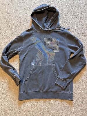 Lil Skies Adult Small S Gray Butterfly Hoodie Sweatshirt