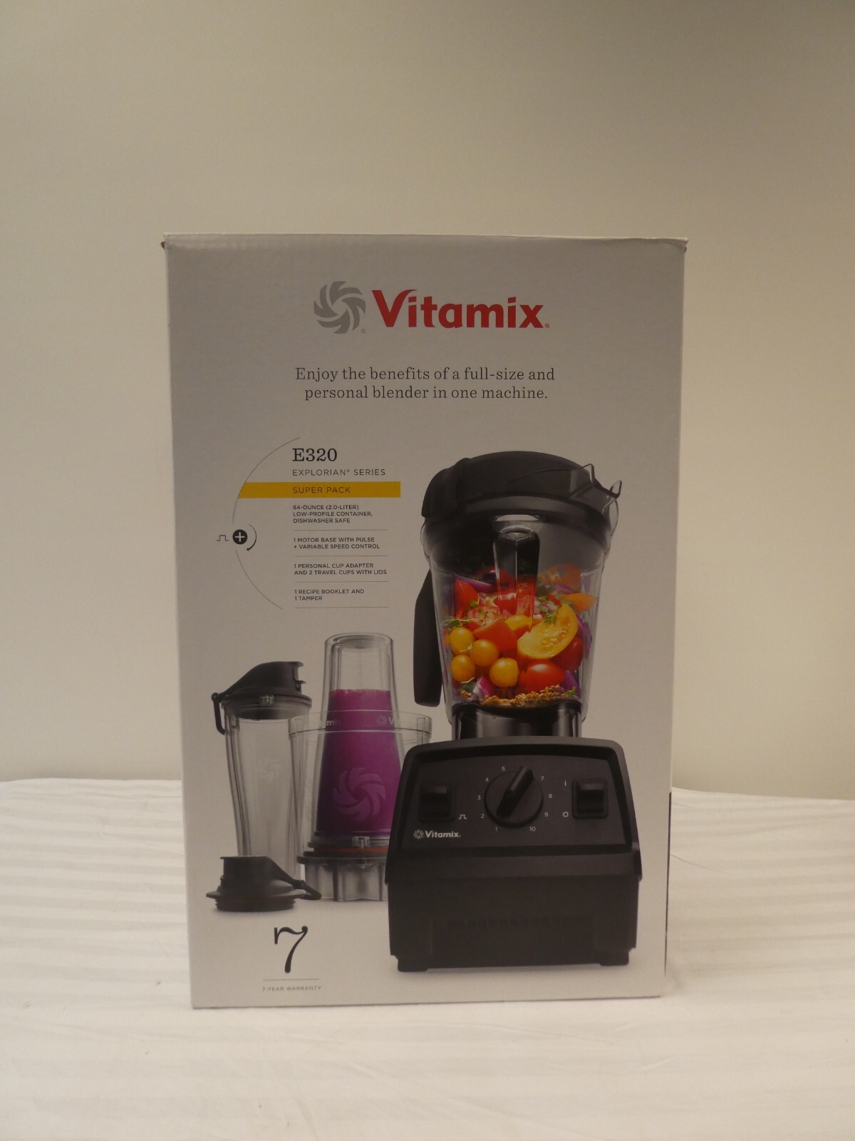 New Open Box Vitamix E320 Personal Cup Adapter Explorian Blender