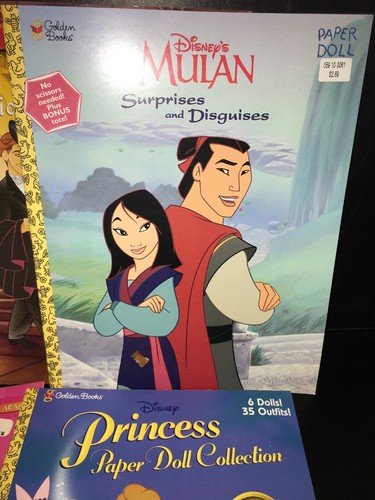 Lot Of 7 !!! - Walt Disney Golden Book Paper Doll Booklets Uncut 1996-2000