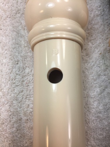 2 Vintage Recorders Aulos 209N-E Yamaha 22 12 32 B Made in Japan White Brown