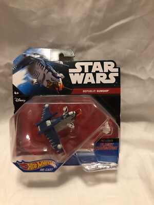 Star Wars Republic Gunship Die-Cast 2015 Hot Wheels DMP61 Flight Navigator WQ8