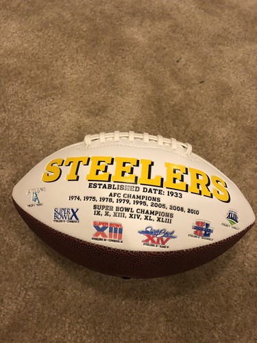ANTONIO BROWN AUTO SIGNED STEELERS FULL SIZE LOGO FOOTBALL COA