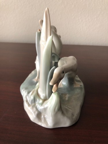 Vintage LLARDRO Geese Group Goose Figure Porcelain Fine Sculpture Made In Spain