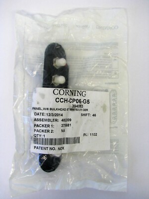 Corning CCH-CP06-G5 Panel ST Multimode, Simplex, 6 Fiber OM2, 50 um *NEW*