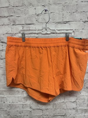 DSG Women s Mid Rise Stride Run Shorts Orange Fresh Tangerine Athletic Sz XXL