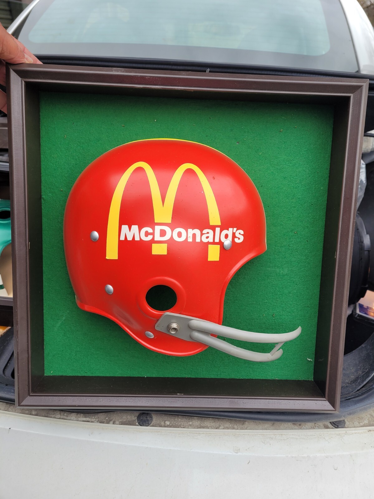 Rare Mcdonalds full size half football helmet wall plaque