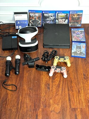 Sony PlayStation 4 Slim 1TB Console + VR with games and controller CUH-2215B