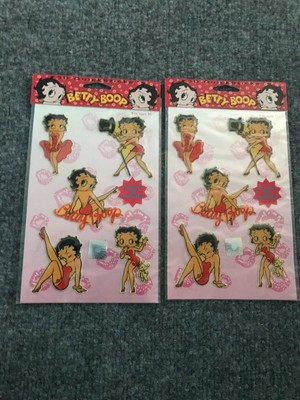 VINTAGE BETTY BOOP STICKER PACK LOT OF 2 SEALED PUFFY W/ACTIVITY SET RARE 2003