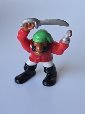 Vintage Fisher Price Great Adventures 2'' Red Pirate Swordsman Poseable Figure