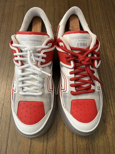 【関税＆送料込み】Dolce & Gabbana Dragon Sneakers DOLCE & GABBANA Logo Leather Low-Top Sneaker Shoes SUPER