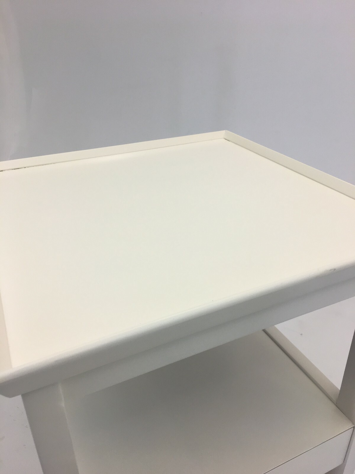 hallway entry table lamp Edward Wormley Drexel white vintage Mid Century Modern