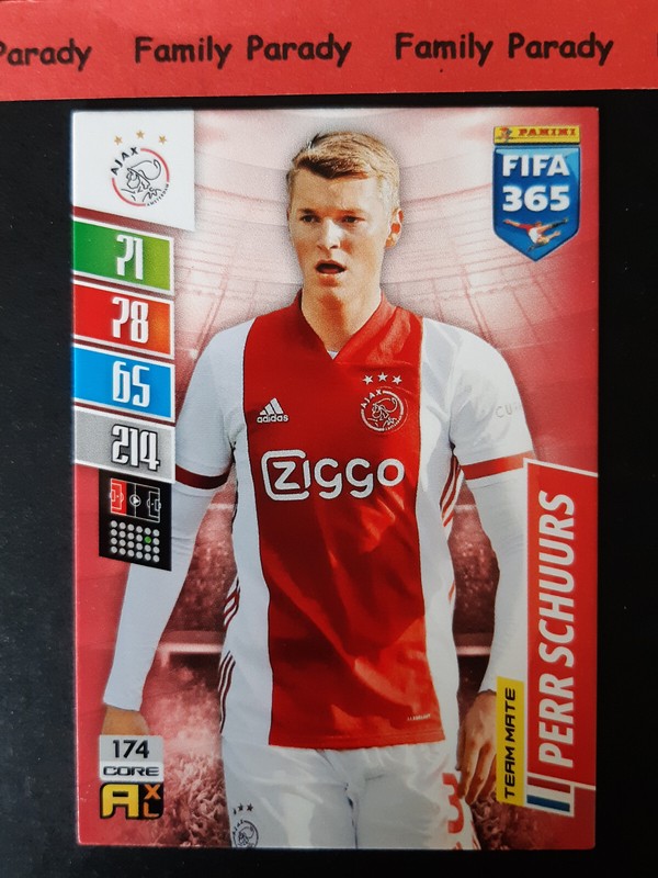 Perr Schuurs 174 Ajax Carte Panini Adrenalyn Xl Foot Fifa 365 2022 Neuf