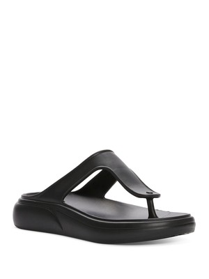 STUART WEITZMAN/ женские черные босоножки-стринги на танкетке с открытым носком Stuflex, 8 B