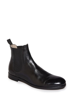 

ALLSAINTS Мужские черные кожаные ботинки челси Goring Jesiah с круглым носком на блочном каблуке, Черный, ZM0275