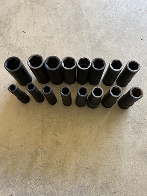 MAC Tools SVDPM166BRPT 16-PC. 1/2'' Drive Metric Deep Impact Socket Set 10-25mm