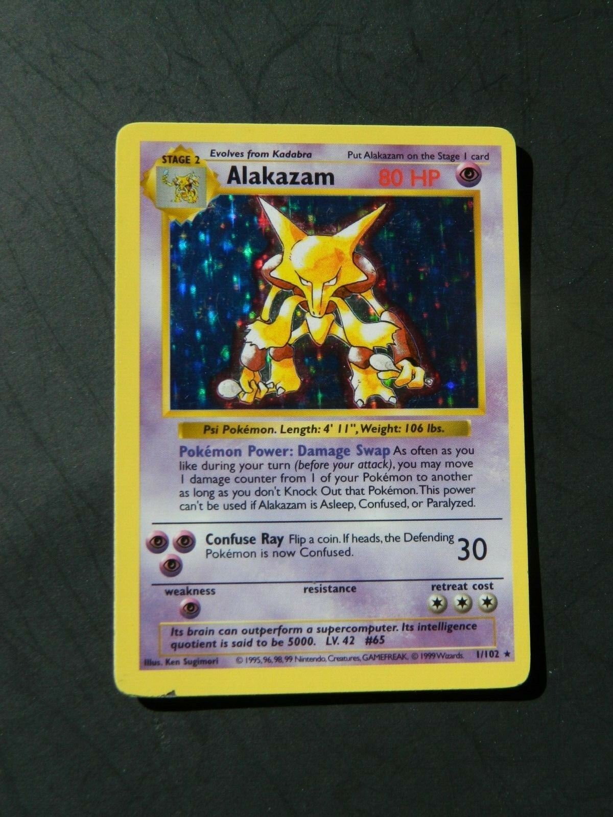 英語版初期　ポケモンカード　Alakazam shadowless holo 英語版初期 ポケモンカード Alakazam shadowless holo 英語版