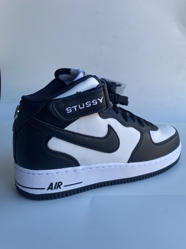 stussy スニーカー 黒/白 国内発送 関税込 コラボ Stussy x Nike Air Force 1 Mid AF1