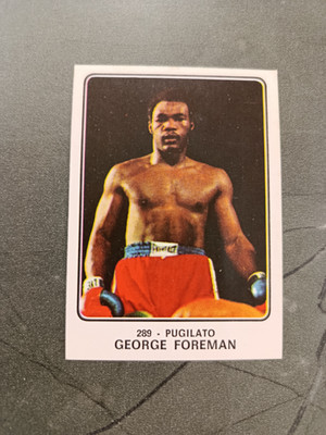 1973-74 Panini Campioni dello Sport GEORGE FOREMAN RC #289 FIGURINA ROOKIE MINT