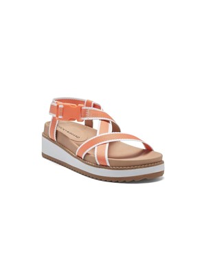 

LUCKY BRAND Женские сандалии на танкетке Imbae с контрастным оранжево-дынным оттенком, 10 м, Оранжевый, LK-IMBAE