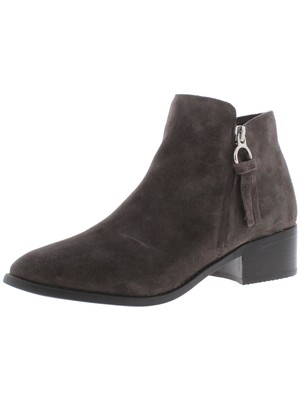 

STEVE MADDEN Женские серые кожаные ботильоны Dacey с подкладками и круглым носком на блочном каблуке 8,5 м, Серый, DACEY