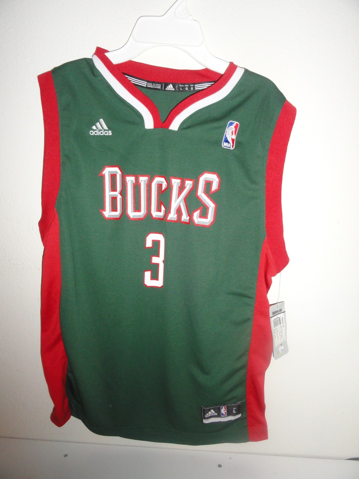 BUCKS JENNINGS 3 ユニフォーム Eサイズ NWT Milwaukee Bucks Basketball Jersey Brandon Jennings #3 Adidas