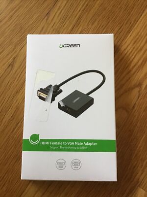 UGREEN Active HDMI Female to VGA Male Adapter With 3.5mm Audio