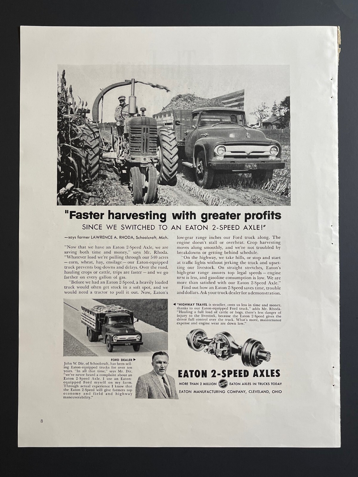 1958 Eaton 2-Speed Axles - Original Print Advertisement (9.5in x 